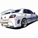 Peugeot 406 Tuning sur fond blanc, vue de 3/4 arri�re