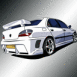 Peugeot 406 Tuning sur fond gris, vue de 3/4 arri�re