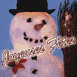Bonhomme de neige avec mention "Joyeuses f�tes"