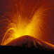 Feu de volcan en �ruption