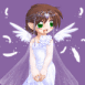 Petite fille avec des ailes d'ange