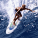 Surfeur sur une �norme vague