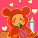 B�b� d�guis� en ours