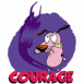 Courage le chien: effray� par son ombre