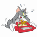 Tom et Jerry: Tom ouvrant sa bo�te � outils