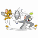 Tom et Jerry: jouant au tennis