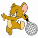 Tom et Jerry: Jerry, une raquette � la main